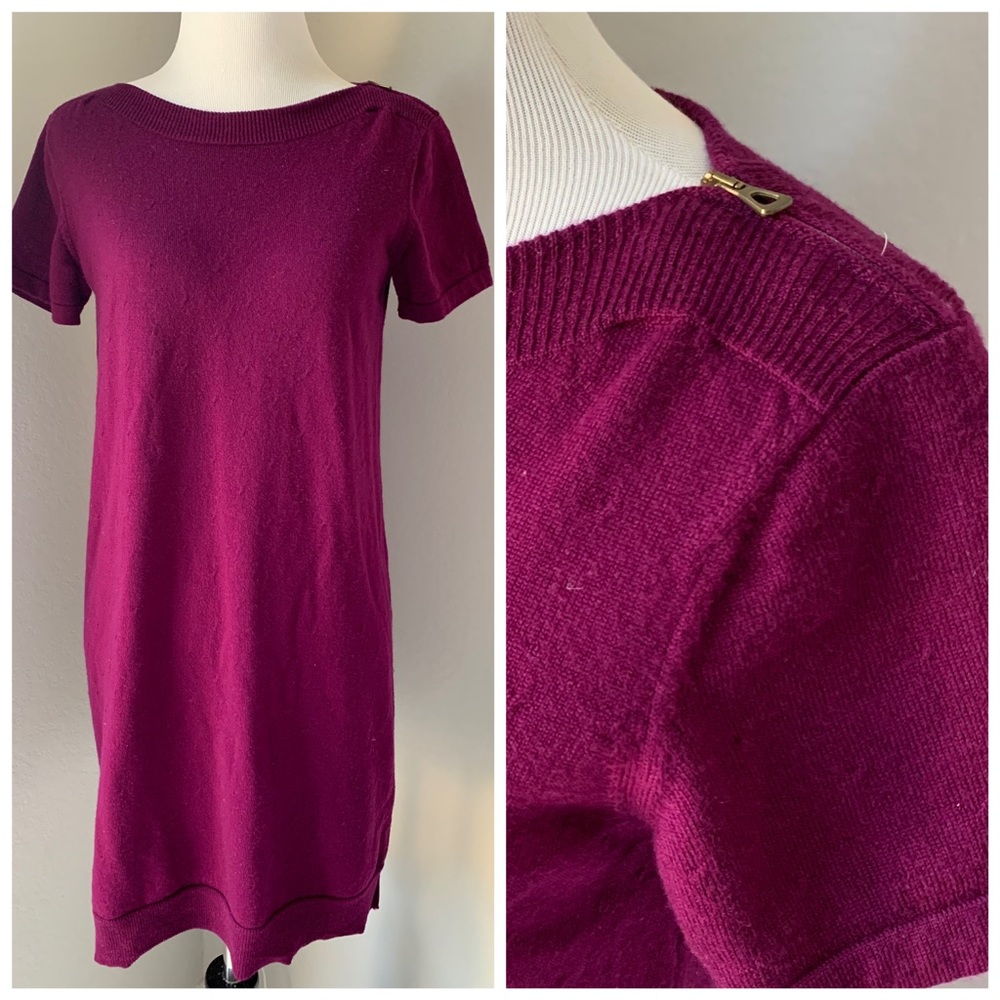 A.P.C. Zip Detail Wool Sweater Dress